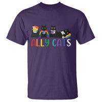 Rainbow Pride Ally Cats T Shirt LGBTQ Inclusion Cat Lover Gift
