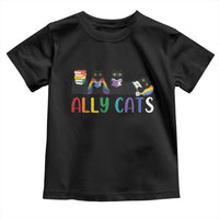 Rainbow Pride Ally Cats Toddler T Shirt LGBTQ Inclusion Cat Lover Gift