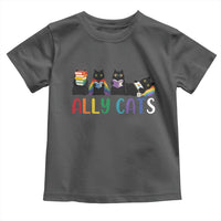Rainbow Pride Ally Cats Toddler T Shirt LGBTQ Inclusion Cat Lover Gift