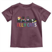 Rainbow Pride Ally Cats Toddler T Shirt LGBTQ Inclusion Cat Lover Gift