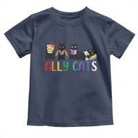 Rainbow Pride Ally Cats Toddler T Shirt LGBTQ Inclusion Cat Lover Gift