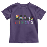 Rainbow Pride Ally Cats Toddler T Shirt LGBTQ Inclusion Cat Lover Gift