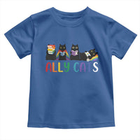 Rainbow Pride Ally Cats Toddler T Shirt LGBTQ Inclusion Cat Lover Gift