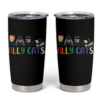 Rainbow Pride Ally Cats Tumbler Cup LGBTQ Inclusion Cat Lover Gift