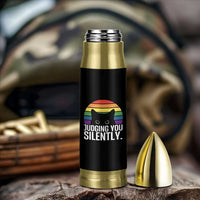 Rainbow Black Cat LGBT Pride Bullet Tumbler Judging You Silently