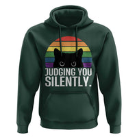 Rainbow Black Cat LGBT Pride Hoodie Judging You Silently