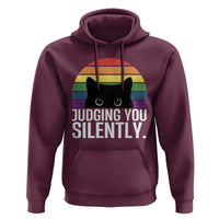 Rainbow Black Cat LGBT Pride Hoodie Judging You Silently