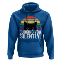 Rainbow Black Cat LGBT Pride Hoodie Judging You Silently