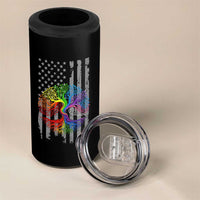 Tree of Life Rainbow LGBTQ Pride 4 in 1 Can Cooler Tumbler American Flag Gift