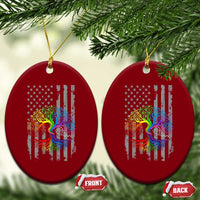 Tree of Life Rainbow LGBTQ Pride Ceramic Ornament American Flag Gift