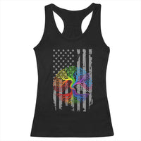 Tree of Life Rainbow LGBTQ Pride Racerback Tank Top American Flag Gift