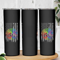 Tree of Life Rainbow LGBTQ Pride Skinny Tumbler American Flag Gift