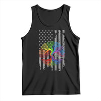 Tree of Life Rainbow LGBTQ Pride Tank Top American Flag Gift