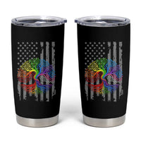 Tree of Life Rainbow LGBTQ Pride Tumbler Cup American Flag Gift