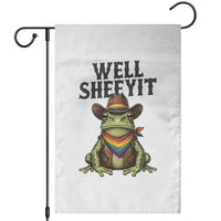 Pride Frog LGBT Rainbow Garden Flag Well Sheeyit Country Western