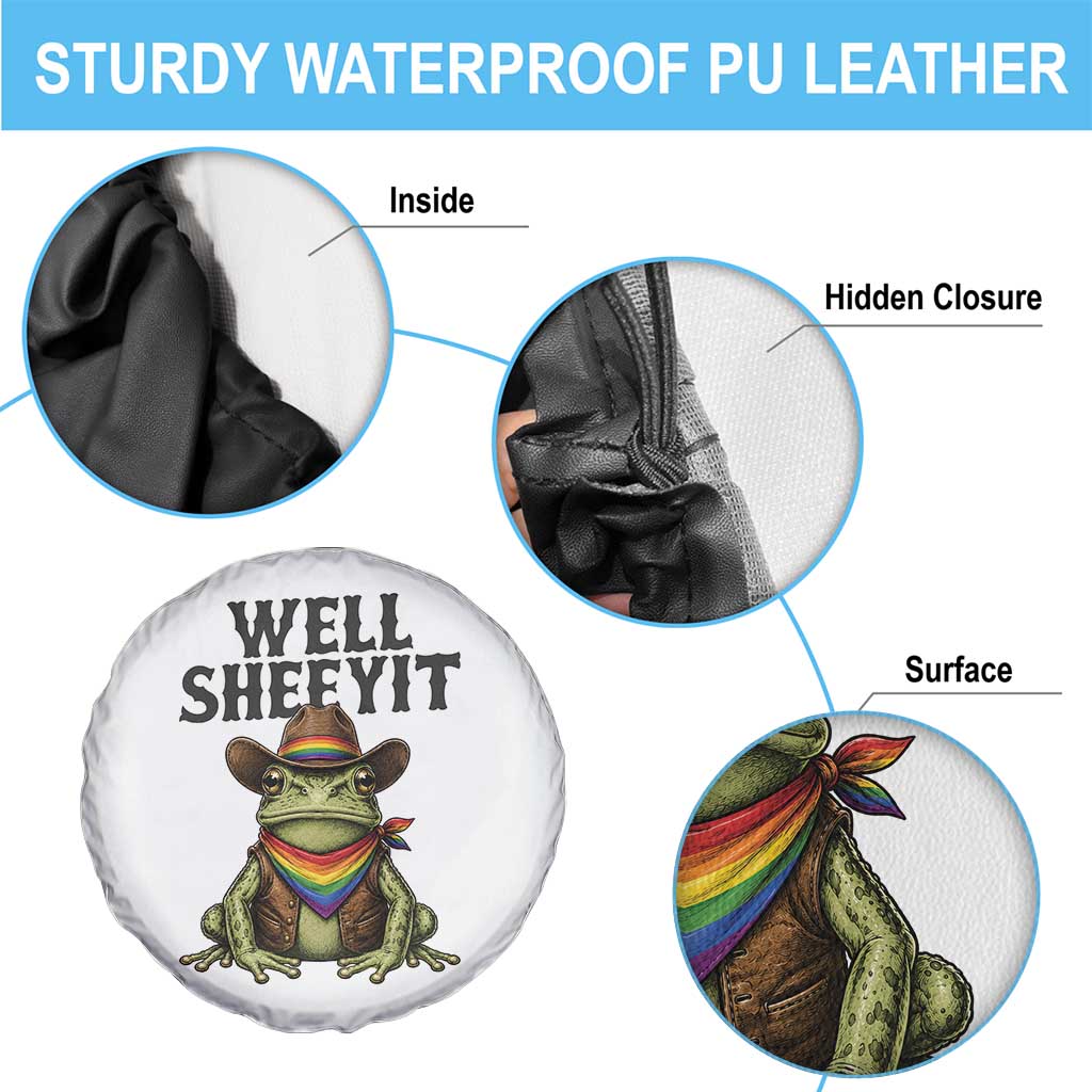 Pride Frog LGBT Rainbow Spare Tire Cover Well Sheeyit Country Western