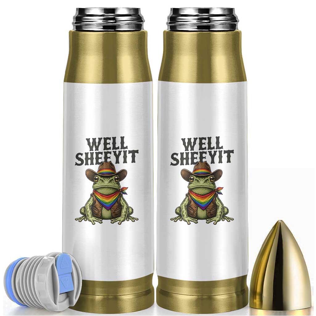 Pride Frog LGBT Rainbow Bullet Tumbler Well Sheeyit Country Western