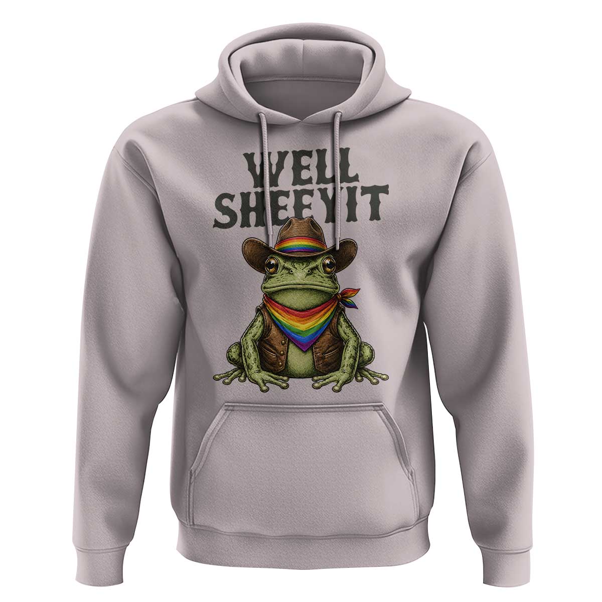 Pride Frog LGBT Rainbow Hoodie Well Sheeyit Country Western