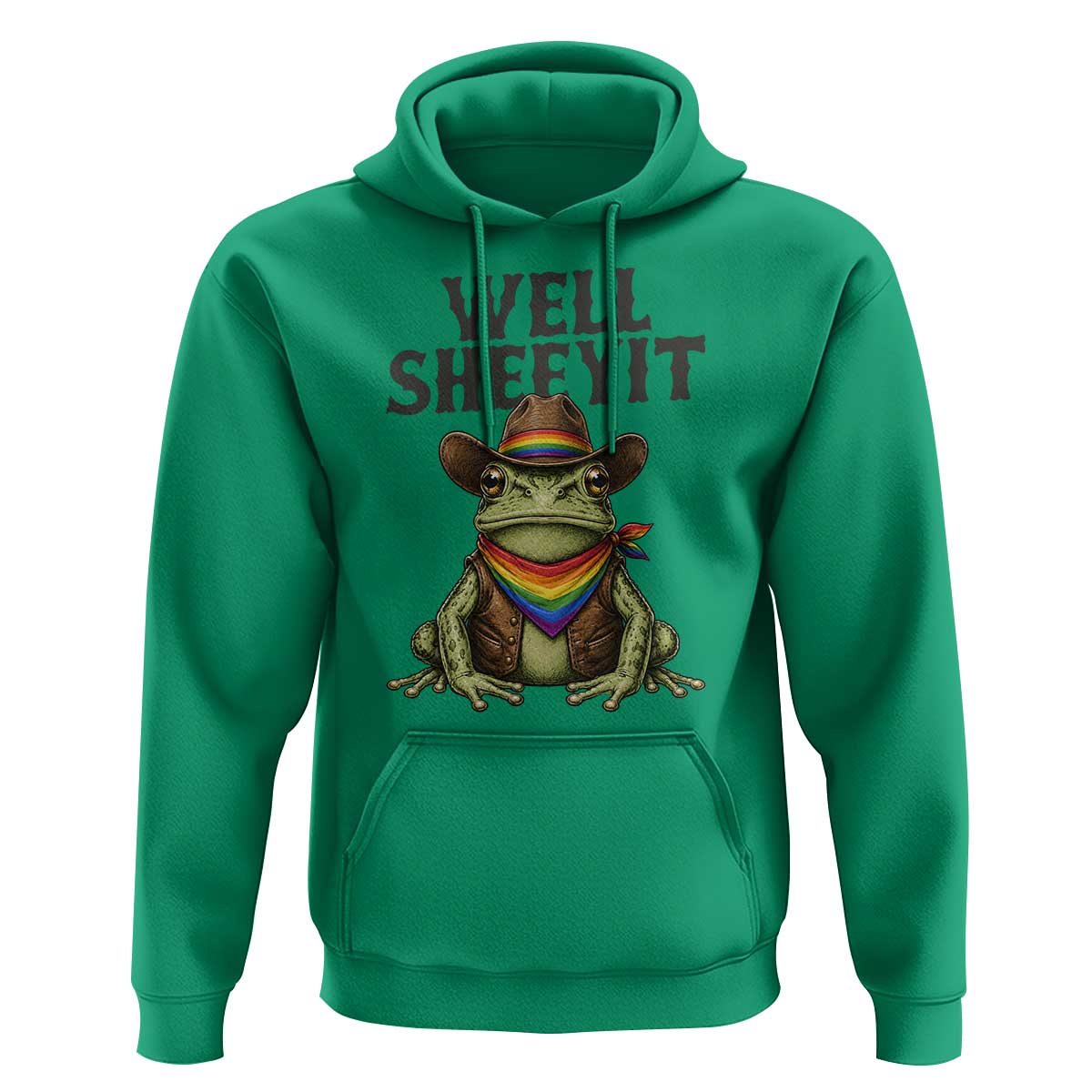 Pride Frog LGBT Rainbow Hoodie Well Sheeyit Country Western