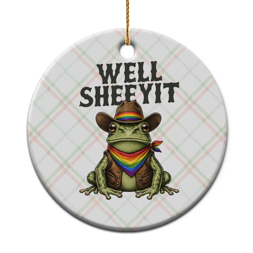 Pride Frog LGBT Rainbow Ceramic Ornament Well Sheeyit Country Western