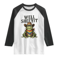 Pride Frog LGBT Rainbow Raglan Shirt Well Sheeyit Country Western