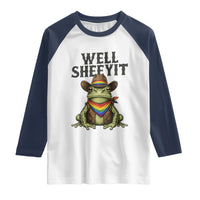 Pride Frog LGBT Rainbow Raglan Shirt Well Sheeyit Country Western