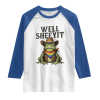 Pride Frog LGBT Rainbow Raglan Shirt Well Sheeyit Country Western