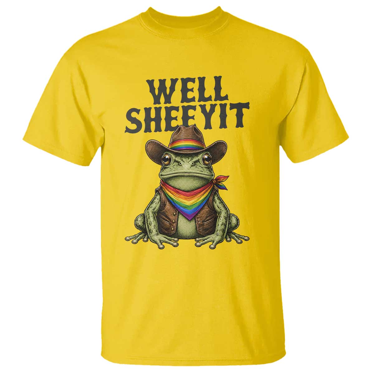 Pride Frog LGBT Rainbow T Shirt Well Sheeyit Country Western