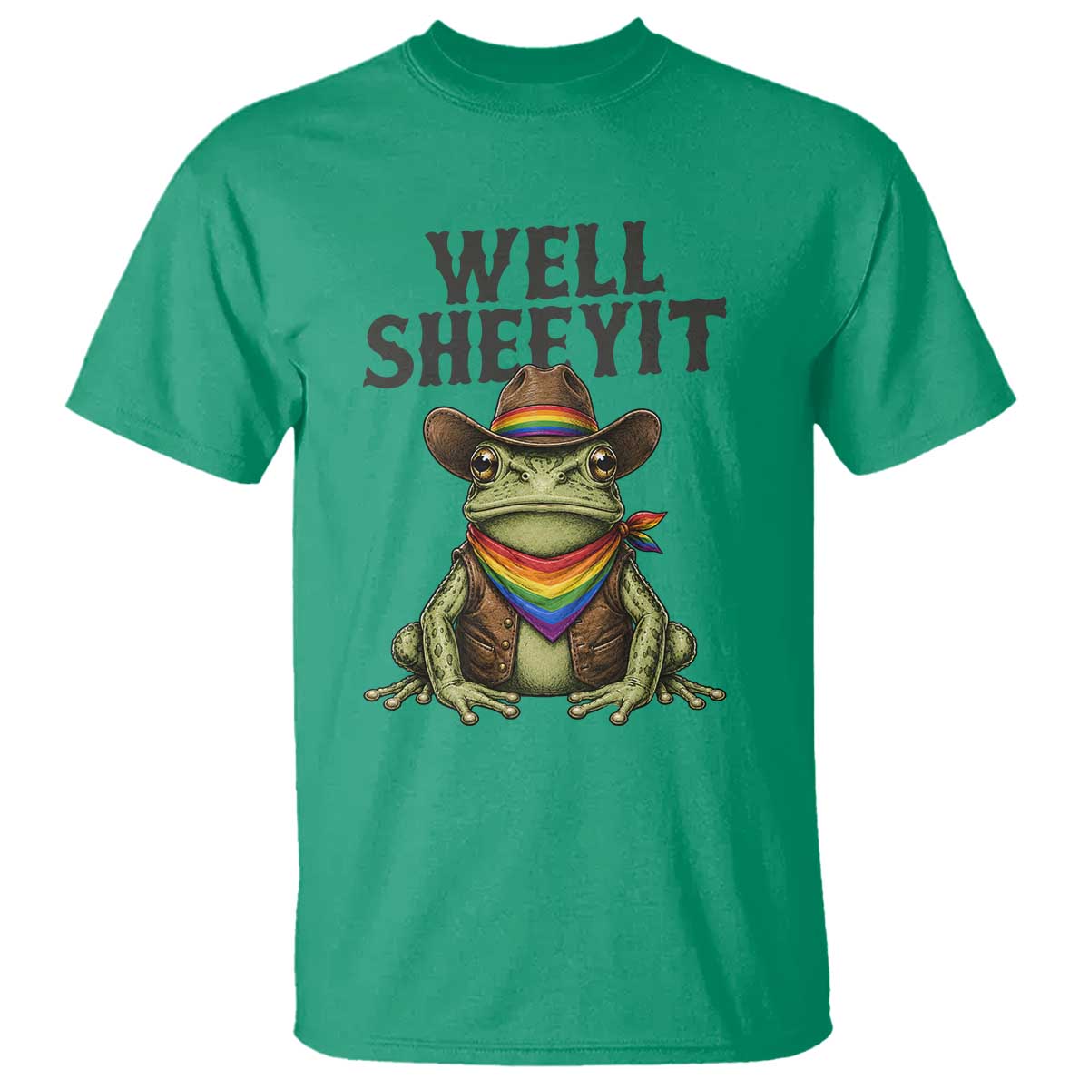Pride Frog LGBT Rainbow T Shirt Well Sheeyit Country Western