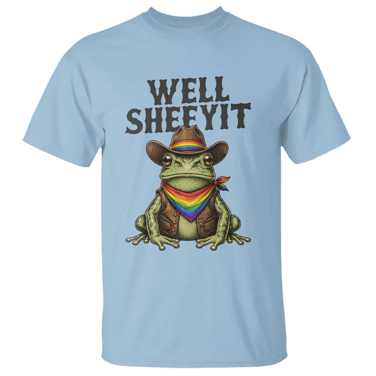 Pride Frog LGBT Rainbow T Shirt Well Sheeyit Country Western