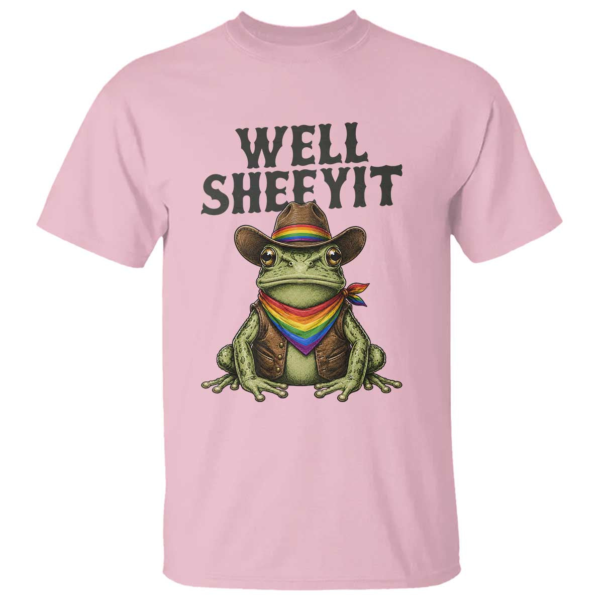 Pride Frog LGBT Rainbow T Shirt Well Sheeyit Country Western