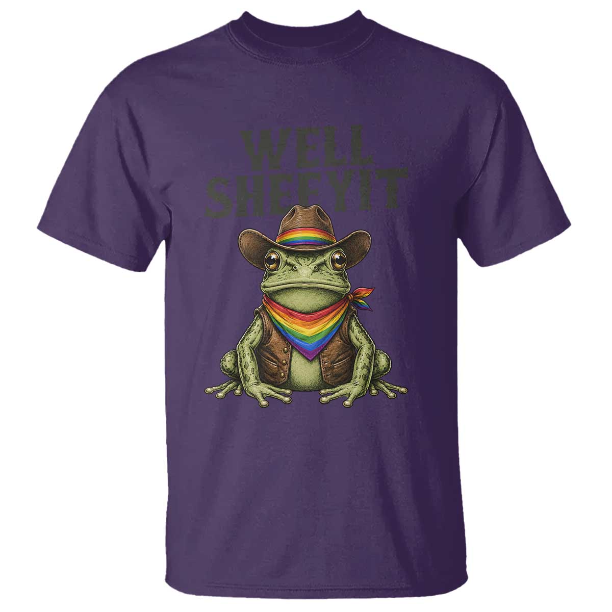Pride Frog LGBT Rainbow T Shirt Well Sheeyit Country Western