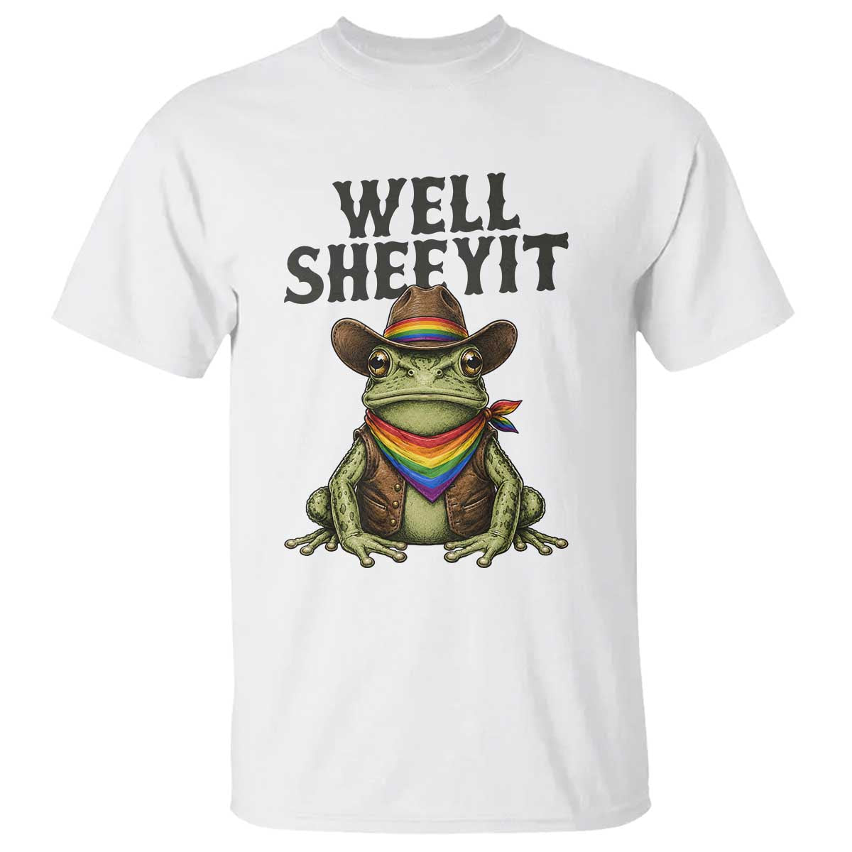 Pride Frog LGBT Rainbow T Shirt Well Sheeyit Country Western