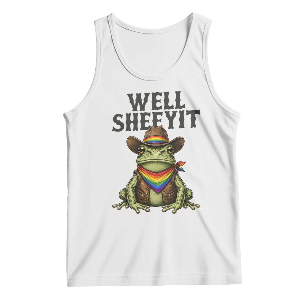 Pride Frog LGBT Rainbow Tank Top Well Sheeyit Country Western