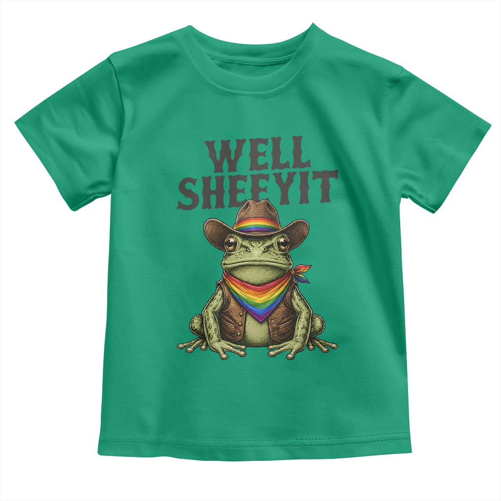 Pride Frog LGBT Rainbow Toddler T Shirt Well Sheeyit Country Western