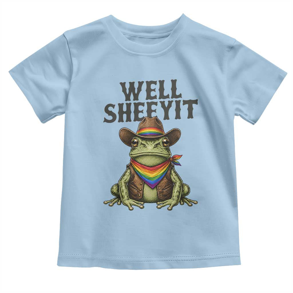 Pride Frog LGBT Rainbow Toddler T Shirt Well Sheeyit Country Western
