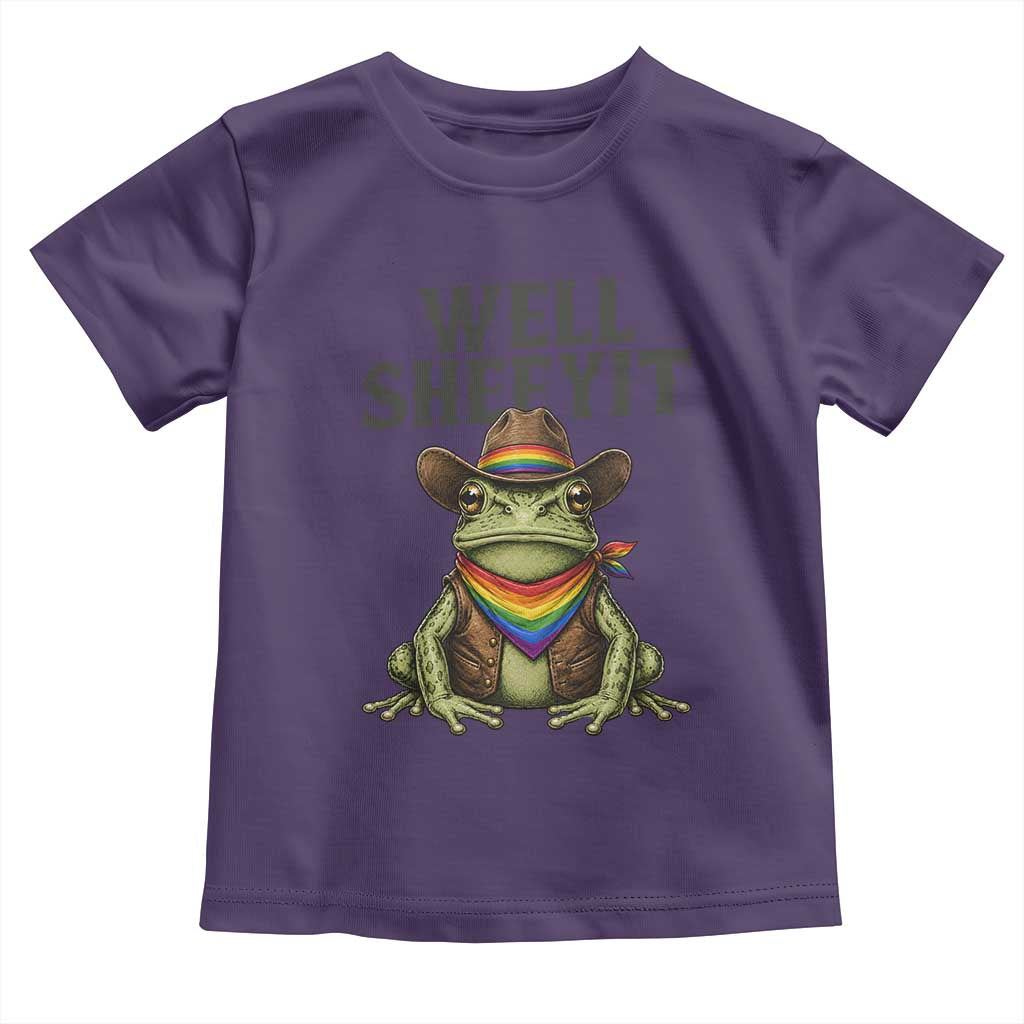 Pride Frog LGBT Rainbow Toddler T Shirt Well Sheeyit Country Western