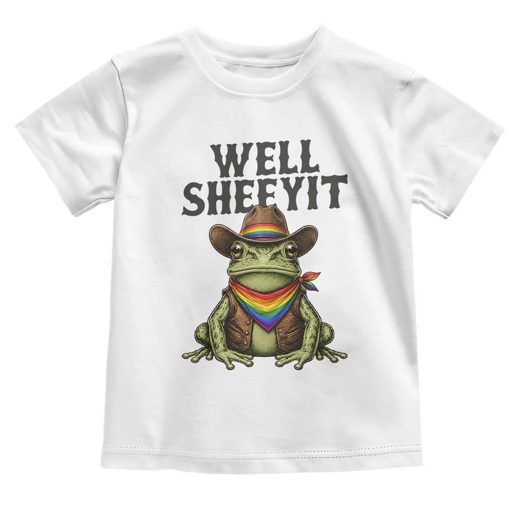 Pride Frog LGBT Rainbow Toddler T Shirt Well Sheeyit Country Western