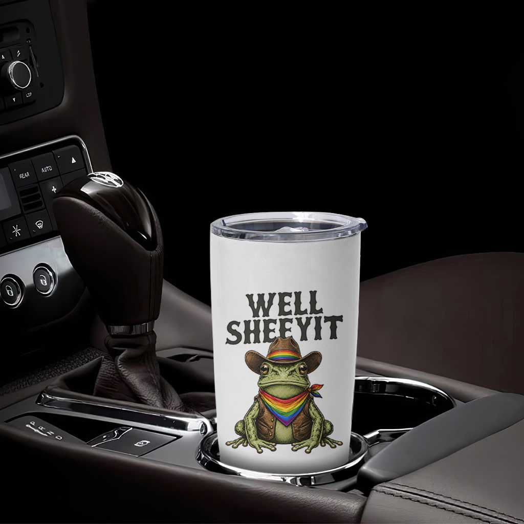 Pride Frog LGBT Rainbow Tumbler Cup Well Sheeyit Country Western