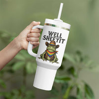 Pride Frog LGBT Rainbow Tumbler With Handle Well Sheeyit Country Western