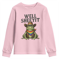 Pride Frog LGBT Rainbow Youth Sweatshirt Well Sheeyit Country Western