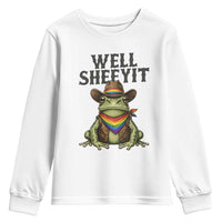Pride Frog LGBT Rainbow Youth Sweatshirt Well Sheeyit Country Western
