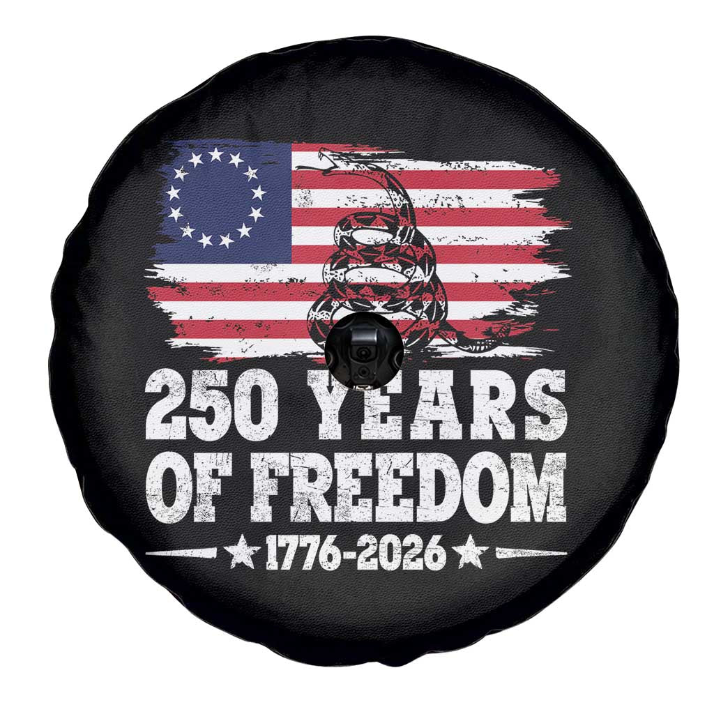 250 Years Of Freedom Spare Tire Cover Gadsden Flag American Patriot US