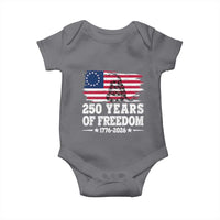 250 Years Of Freedom Baby Onesie Gadsden Flag American Patriot US