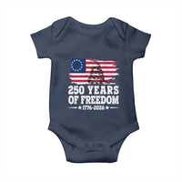 250 Years Of Freedom Baby Onesie Gadsden Flag American Patriot US