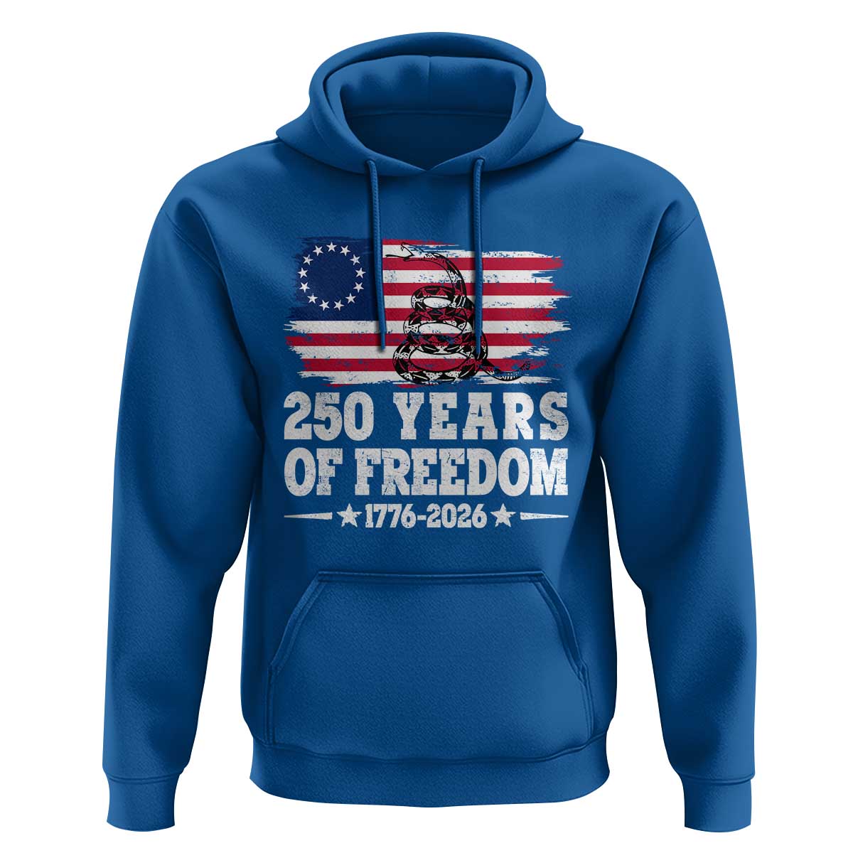 250 Years Of Freedom Hoodie Gadsden Flag American Patriot US
