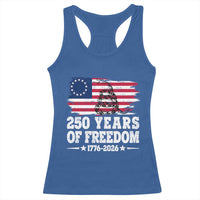 250 Years Of Freedom Racerback Tank Top Gadsden Flag American Patriot US