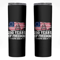 250 Years Of Freedom Skinny Tumbler Gadsden Flag American Patriot US