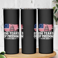 250 Years Of Freedom Skinny Tumbler Gadsden Flag American Patriot US