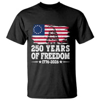 250 Years Of Freedom T Shirt Gadsden Flag American Patriot US